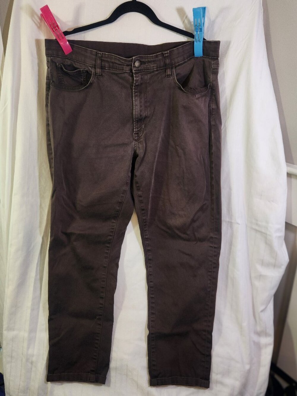 Uniqlo Ultra Stretch Skinny High Rise Color Jeans Dark Brown Wn's XL 36-39